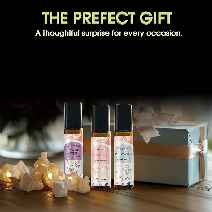 Wecona Aromatherapy Essential Oil Roll-On Set – 6x10ml Essential Oil Blends - Image 7
