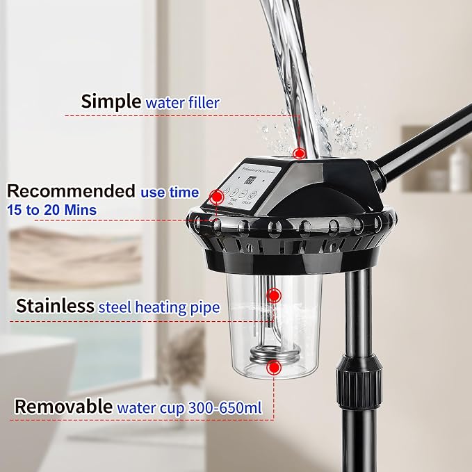 Professional Facial Steamer for Deep Hydration, Ozone Face Steamer - Image 5