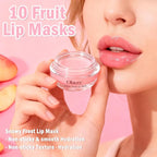 9Pcs Bee Lip Balm Honey Pot, Lip Mask Skincare, Strawberry, Watermelon - Image 4