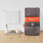 KAHAF COLLECTION 24 Pack Wash Cloths | Multicolour 100% Cotton Extra Absorbent - Image 2