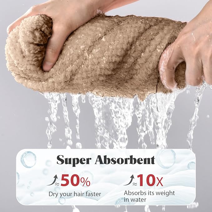 MABAO 2 Pack Microfiber Hair Towel Wrap - Image 5