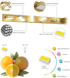 SineRise LED Modern Bathroom Vanity Light Fixtures, Brass Modern Acrylic - Image 2