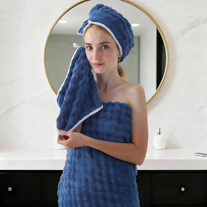 REDKISS 8-Piece Soft Bath Towel Sets, Extra Large 2 Bath Sheet, 2 Hand Towel - Image 7