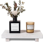 zoocatia Small Wood Tray Pedestal Stand Farmhouse Bathroom Decor Decorative by zoocatia
