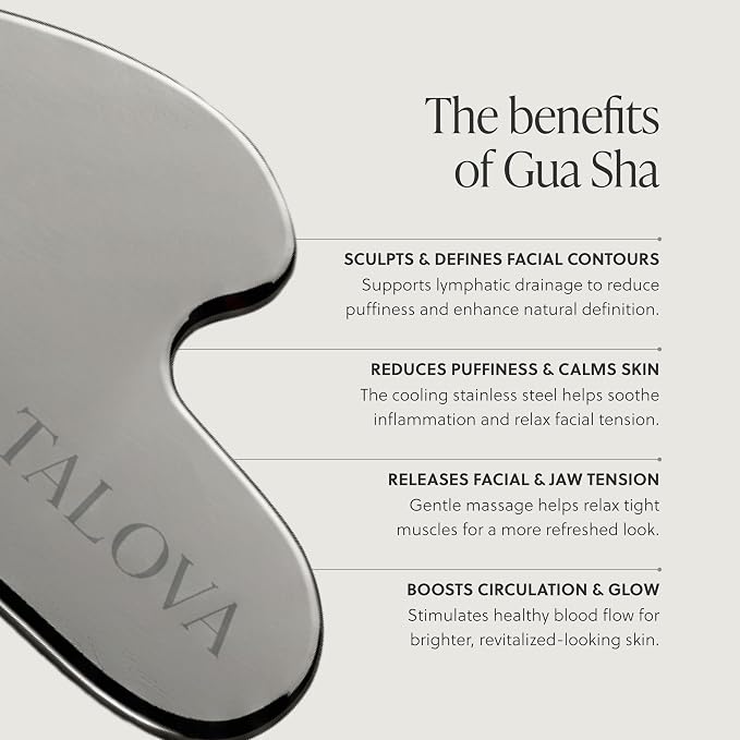 304-Grade Stainless Steel Gua Sha Facial Tool, Easing Facial Tension, Massage - Image 2