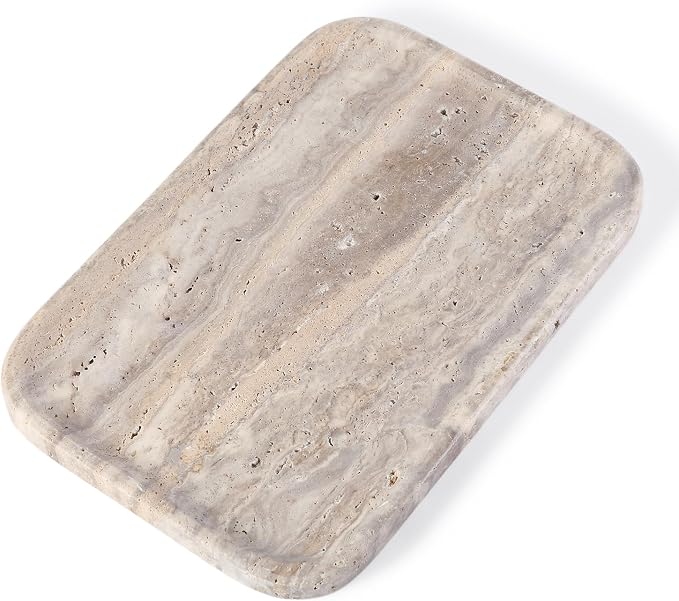Karibiber Marble Vanity Trays, Travertine Bathroom Tray, Decorative Tray - Image 8
