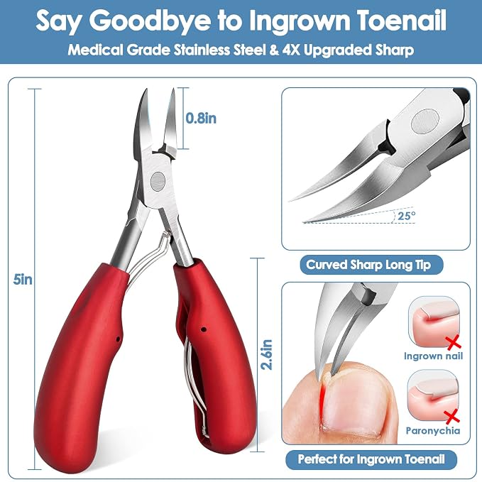 Modacraft Podiatrist Toenail Clippers, Professional Thick & Ingrown Toe Nail - Image 3