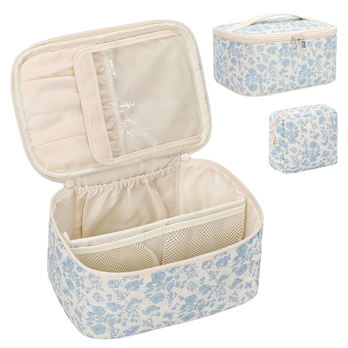 OCHEAL Makeup Bag Set, Portable Travel Makeup Bags Cosmetic Organizer Bag - Image 9