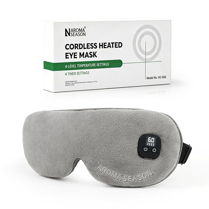 Aroma Season Heated Eye Mask for Dry Eyes, Warm Eye Compress by AromaSeason