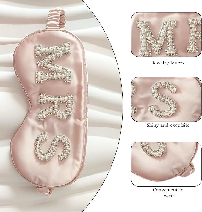 Bride Sleep Mask, Bride Eye Mask, Mrs Satin Bridal Eye Maskes Soft Sleep Maskes - Image 5