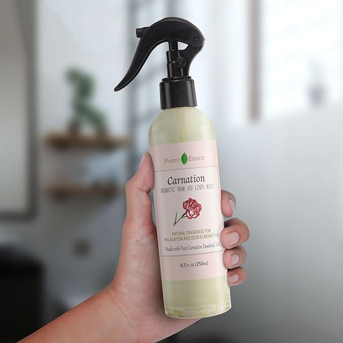 Carnation Linen & Room Spray, Natural Aromatic Bathroom Spray Made - Image 3