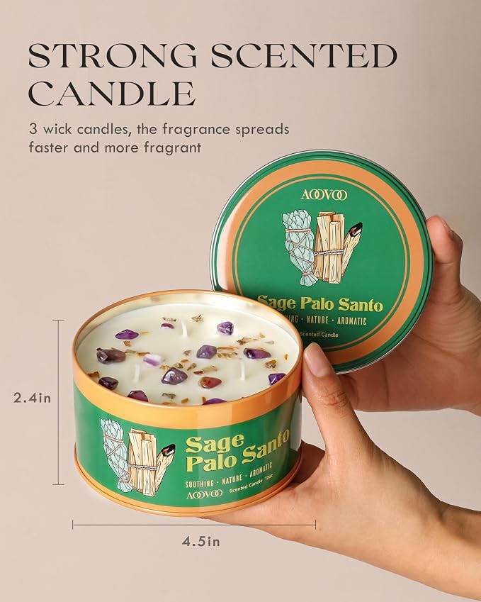 AOOVOO Sage & Palo Santo Candle - Image 6