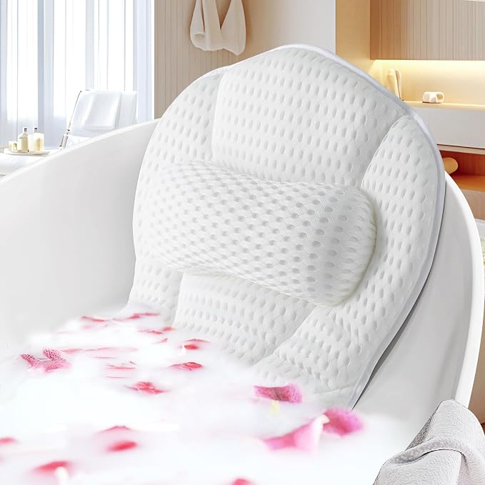 SQLHM Bath Pillows for Tub, Luxury Bath Pillow for Neck and Back Support-with by SQLHM