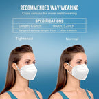 WWDOLL KN95 Face Mask 25 Pack, 5-Layers Breathable Disposable KN95 Masks - Image 4