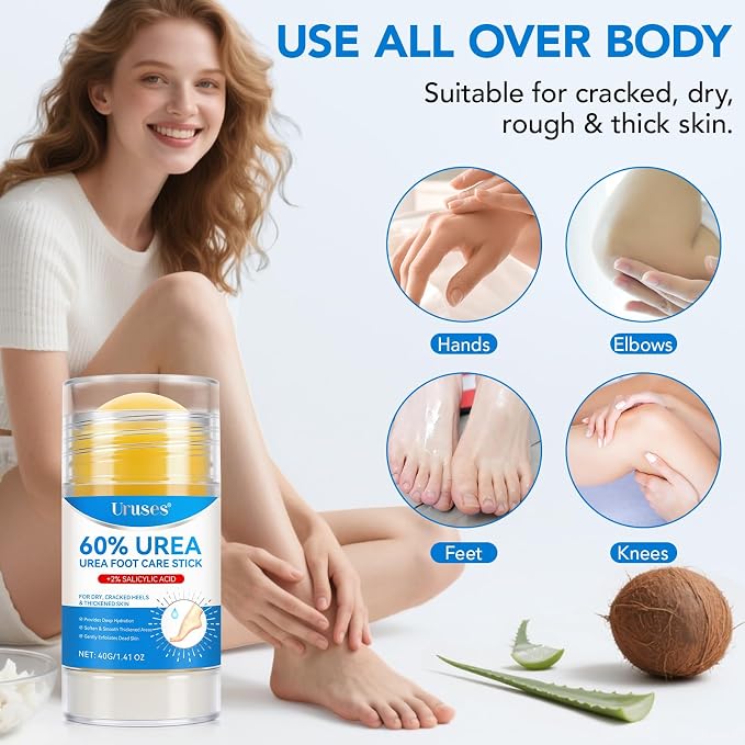 Uruses Urea Cream 60% plus Salicylic Acid 2% Urea Foot Care Stick, Foot Cream - Image 6