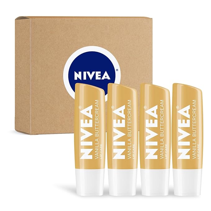 NIVEA Vanilla Buttercream Lip Care, Moisturizing Lip Balm by Nivea