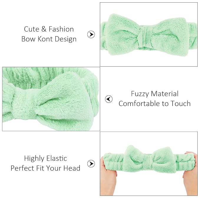 8 Pack Spa Headband for Washing Face Stocking Stuffers Skincare Headbands Bulk - Image 6
