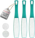 3 ALAZCO Double Sided Foot File Pumice Ergonomic Handle Scrubber Immediate by ALAZCO