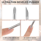 Cuticle Pusher and Cutter Remover, Professional Dual-Ended Stainless Steel Nail - Image 2