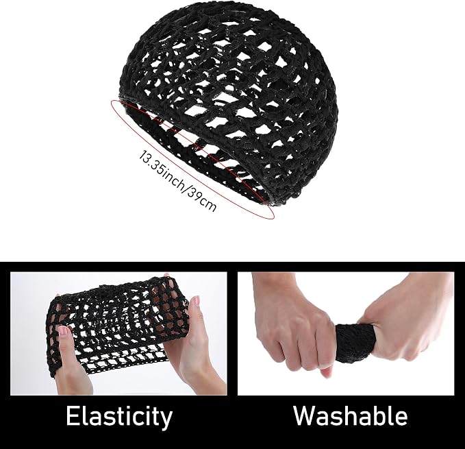 WLLHYF Wig Cap Thick Long Hair Caps Adjustable Net Mesh Braided Weaving Making - Image 2