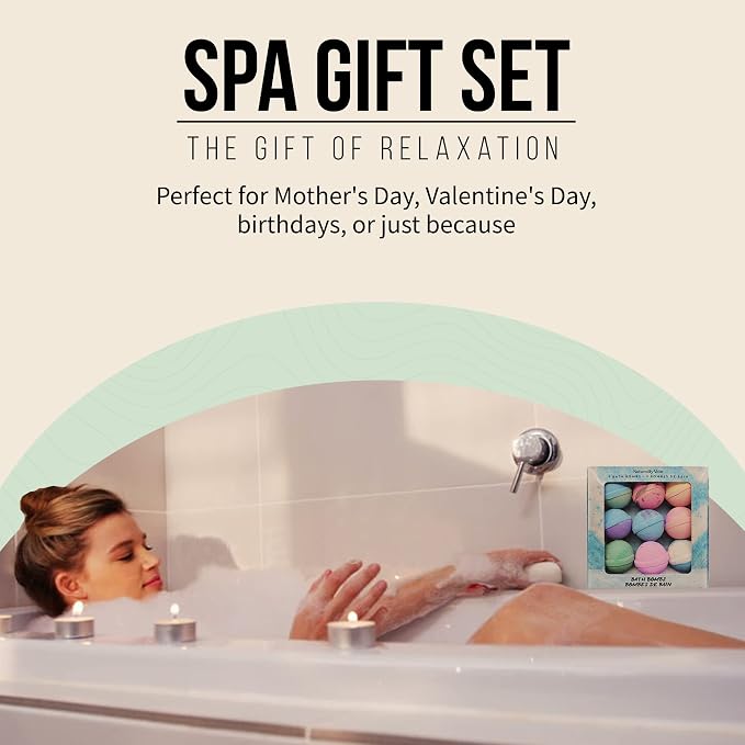 Bath Bomb Set, Non-Staining, Sulfate-Free, Natural Luxury Bath Fizzies - Image 4