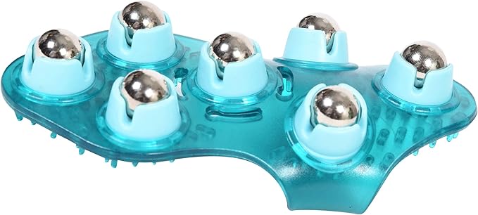 BioSwiss Massage Glove with Steel Roller Balls, Handheld Full Body Massager by Bioswiss