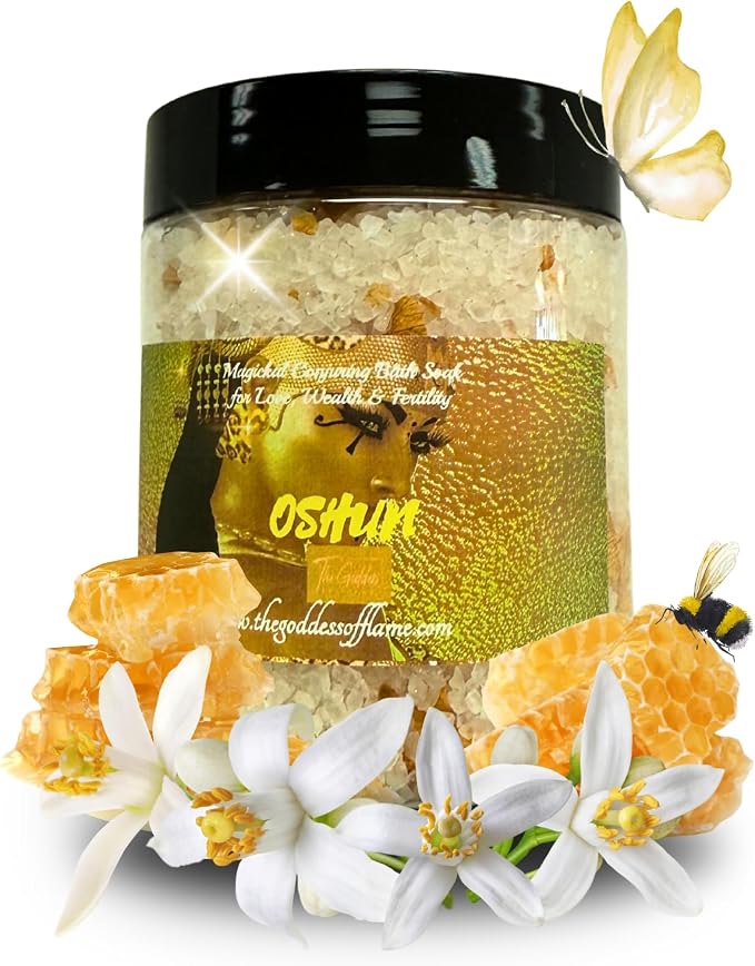 Oshun Bath Salts – Spiritual Cleansing Ritual Bath Soak – Goddess of Love & by TheGoddessofFlame