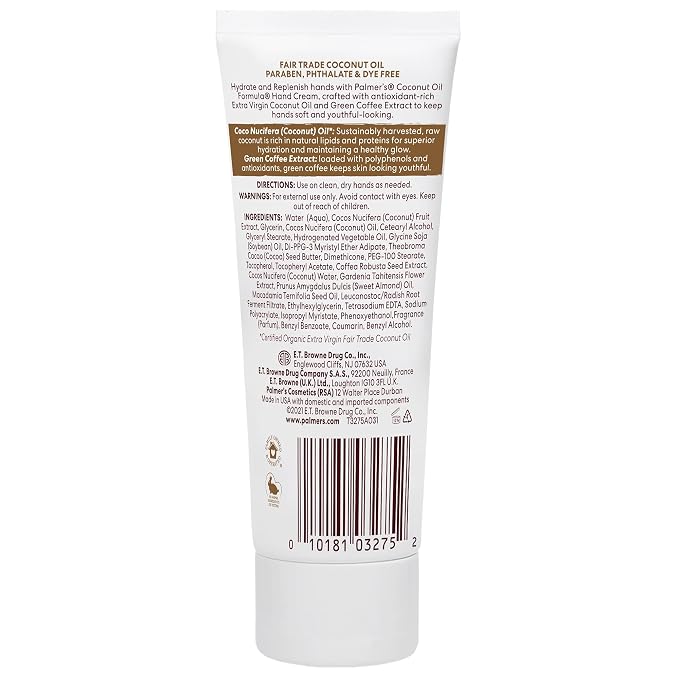 Palmer's Coconut Oil Formula Moisturizing Hand Cream, 3.4 Ounce - Image 2