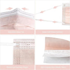 akgk Disposable Face Masks 100Pcs, 3 Layer Protective Face Mask Blush Pink Face - Image 3