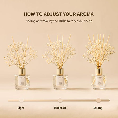 Airkeep Reed Diffuser Set of 3, Cinnamon Vanilla Lavender Field Moroccan Amber - Image 2