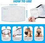 3-Ply Cloth Face Mask 6 Pack, Reusable and Breathable Face Covering - Image 2
