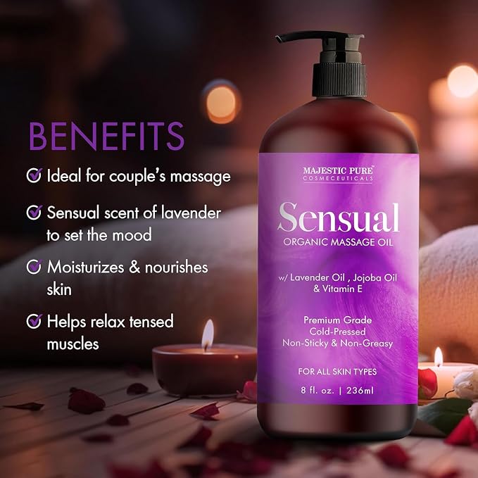 MAJESTIC PURE Organic Sensual Massage Oil - Image 3