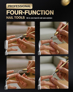 FERYES 4-in-1 Cuticle Pusher Tool-Curved/Smooth/Chisel/Horseshoe Heads + - Image 4