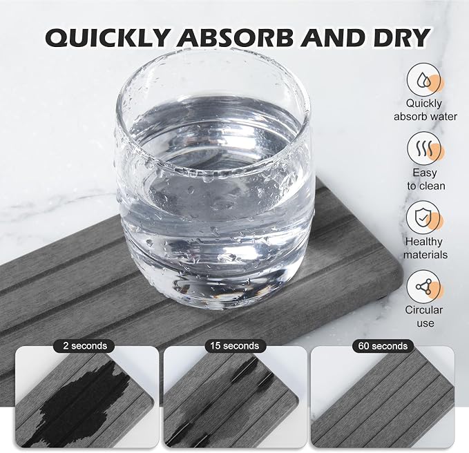 4PCS Fast Drying Diatomite Stone Soap Tray - Image 2