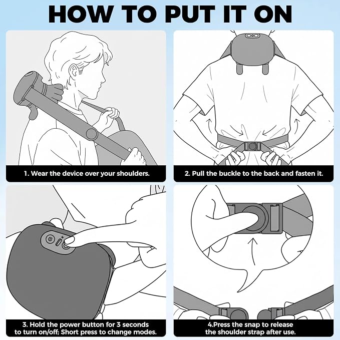 Shoulder & Neck Massager with Heat, 4D Bionic Heated Neck Massager with Fingers - Image 7