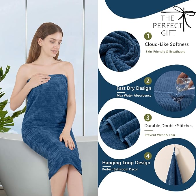 Extra Large Bath Sheet Set of 4, Ultra Soft Fluffy Towel, 35”x 70”Oversized - Image 2