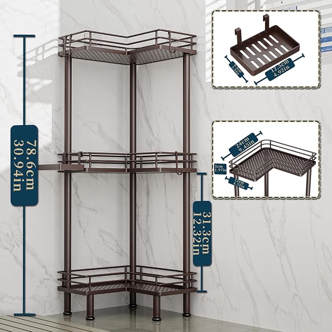Consumest Corner Shower Caddy Standing - Image 5