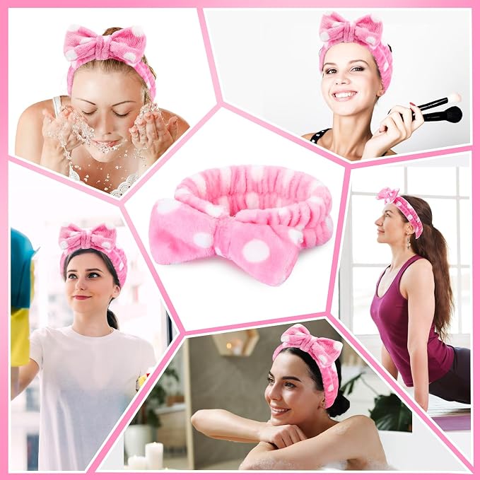 50 Pcs Pink Spa Headband Bulk Spa Sleepover Party Supplies - Image 4