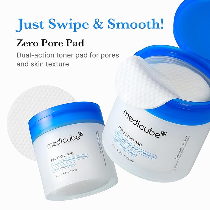 medicube Toner Pads Zero Pore Pad 2.0 | Dual-Textured Facial Pad - Image 3
