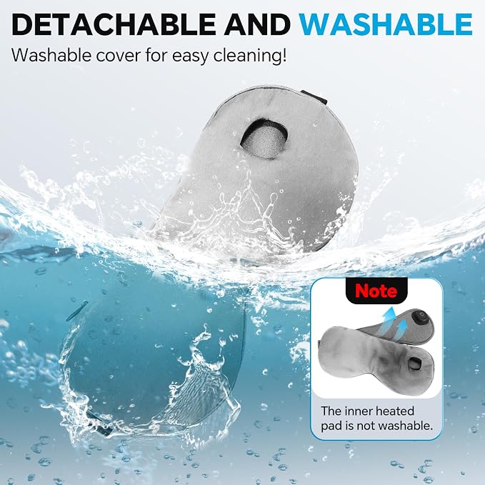 Cordless Heated Eye Mask for Dry Eyes Relief, - Image 5