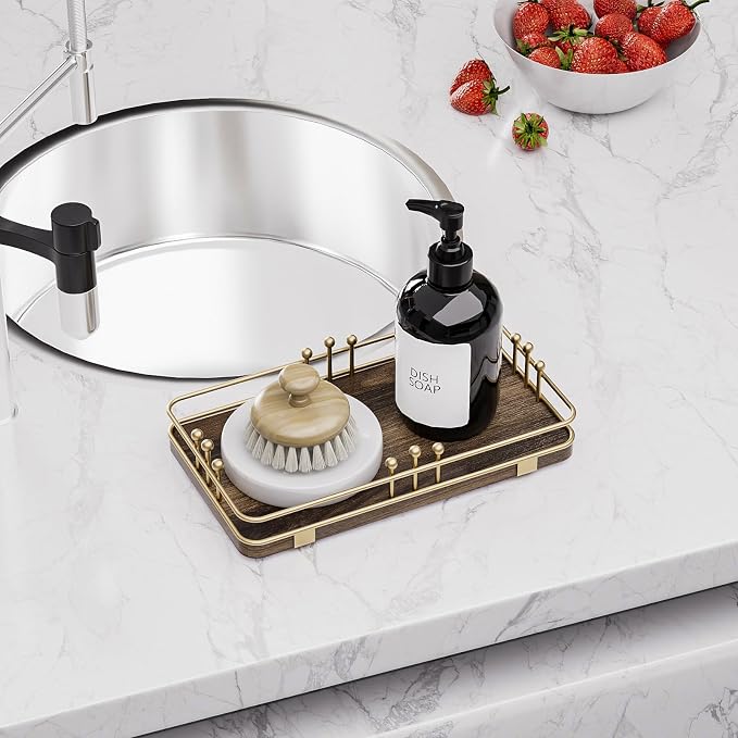 Bathroom Vanity Tray for Toiletries Makeup Perfume Candle Toilet Tank, Kitchen - Image 3