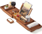 XcE Bamboo Bathtub Caddy Tray by XCE
