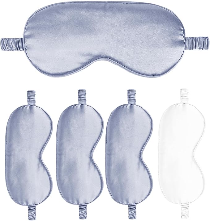 Sleep Masks 5PACK Silk Eyes Cover Satin Eye Mask Silky Blackout Soft Blindfold - Image 7