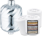 Shower Filter and 3 pcs Cartridge-99% Removal of Chlorine, Impurities -Softens by MiMcCoy
