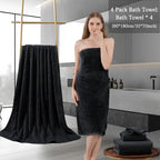 Ycosy Black Bath Towels Set 35x70 Inches - Image 5