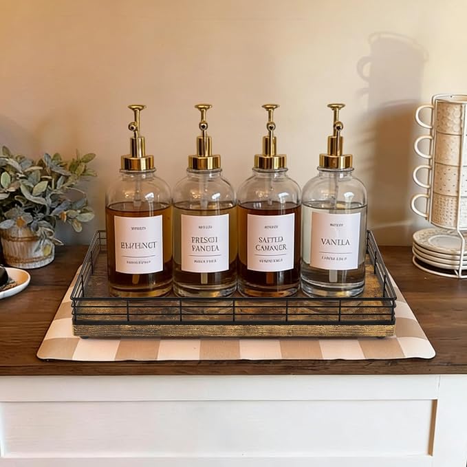 Large Bathroom Vanity Tray – 13" x 8" Decorative Wooden Tray - Image 3