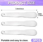 Pndeyo 3pcs Mini Stainless Steel Makeup Spatula, 3.35x0.69in Reusable Cosmetic - Image 2