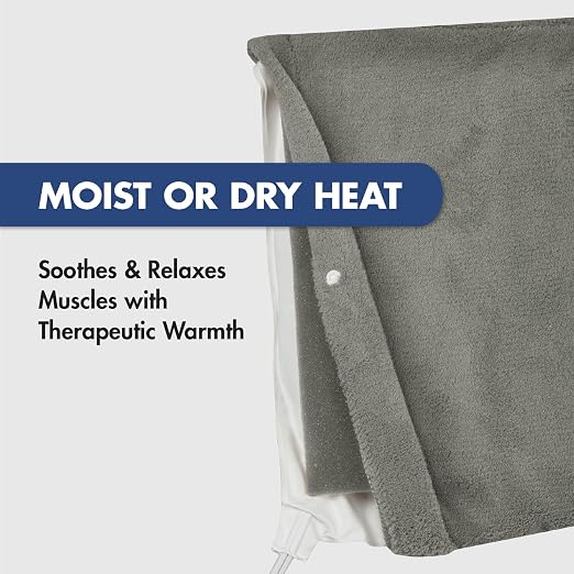 TheraCare Deluxe Heating Pad | Moist & Dry Heat | Four-Heat Settings | Sore - Image 8