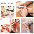 Glass Cuticle Pusher Set of 2 Cuticle Remover Tool Nail Cuticle Trimmer Double - Image 7