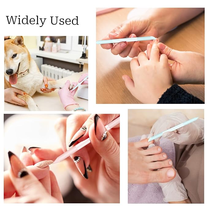 Glass Cuticle Pusher Set of 2 Cuticle Remover Tool Nail Cuticle Trimmer Double - Image 7